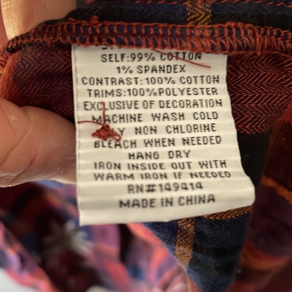 Johnny Was Workshop flannel shirt size XXS runs big - Picture 5 of 7